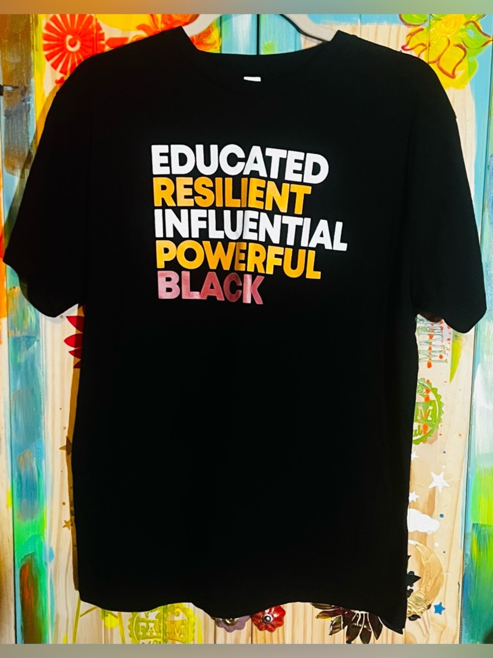 Black 'Educated Resilient Influential Powerful Black'  Graphic Tee